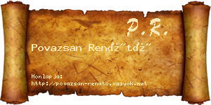 Povazsan Renátó névjegykártya